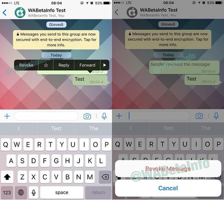 WhatsApp pronto permitiría editar y revocar mensajes