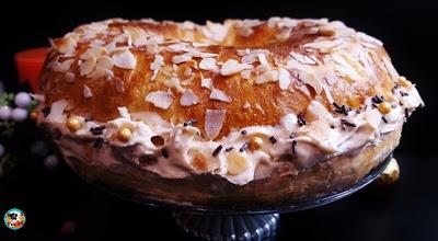 Roscón con crema de turrón Roscón con crema de turrón
