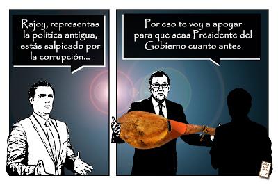 Rivera, ni quita ni pone rey, pero ayuda a su Rajoy