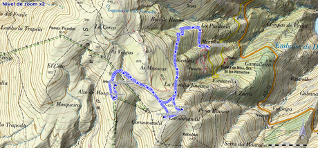 Mapa de la ruta al Mosqueiro y Cornomandil