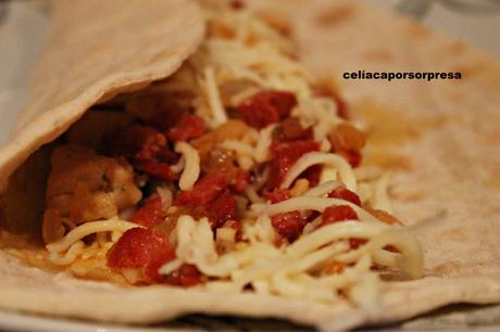 WRAPS DE POLLO Y CHORIZO