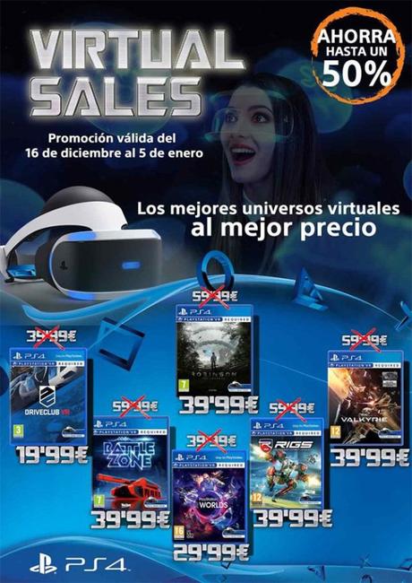 Sony rebaja algunos títulos de PlayStation VR hasta un 50% Sony rebaja algunos títulos de PlayStation VR hasta un 50%