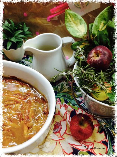 Tarta de caracolas de manzana con salsa de caramelo 1