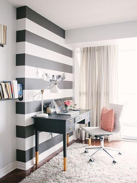 Decoración en blanco y negro: espacios de trabajo en casa