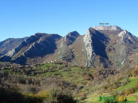 Mota Cetín desde Pen, en Amieva