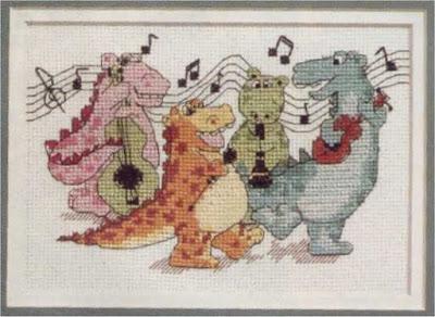 Dinosaurios de punto de cruz Dinosaurios de punto de cruz