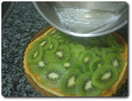 Tarta de queso y kiwi