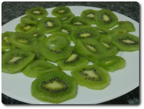 Tarta de queso y kiwi