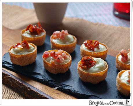 Tartaletas de crema de coliflor