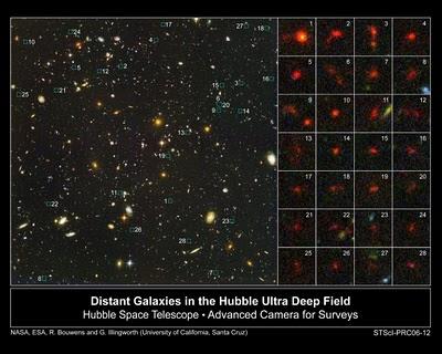 Hubble espía el resplandor de la galaxia más distante jamás observada Hubble espía el resplandor de la galaxia más distante jamás observada
