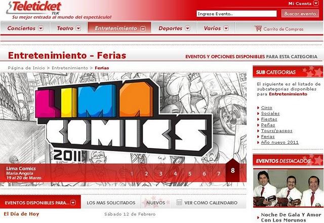 LimaComics 2011: Comenzó la venta de entradas LimaComics 2011: Comenzó la venta de entradas
