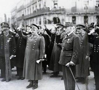 El Caudillo Franco y el Mariscal Pétain se reúnen en Montpelier - 13/02/1941.