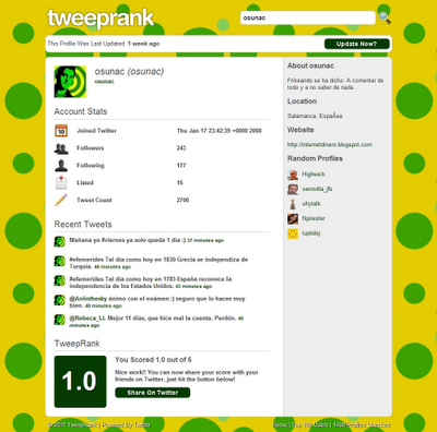 TweepRank - El PageRank de Twitter