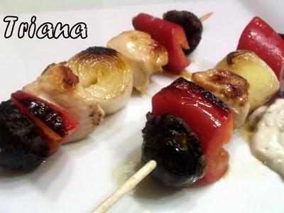 Brochetas con Delicias de morcilla 