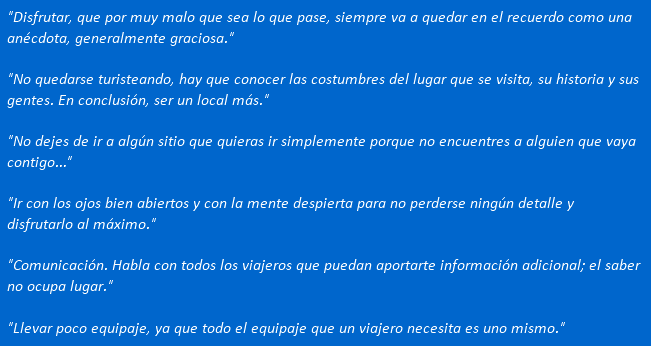 Consejos ¡Ya tenemos los resultados de la Encuesta de viaje!