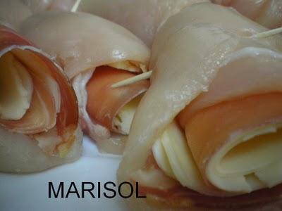 Pechugas rellenas con jamon Espuña Pechugas rellenas con jamon Espuña