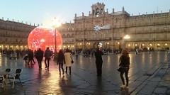 Plaza Mayor de Salamanca,  al anochecer del 30 de diciembre,  2016 - España