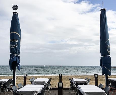 Platja Ca La Nuri , arroz y setas con vistas al mar