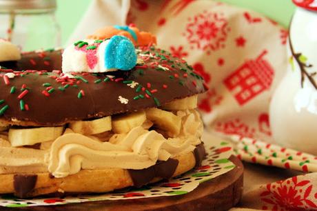 Roscón de Reyes (de chocolate, plátano y dulce de leche)