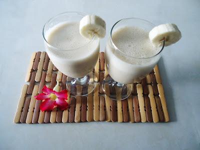 Batido de yogur, plátano y vainilla