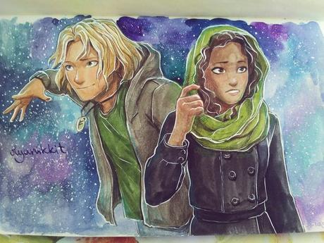 What a beautiful piece of Magnus Chase fan art! I love it! They fit so good to their description! <3: 
