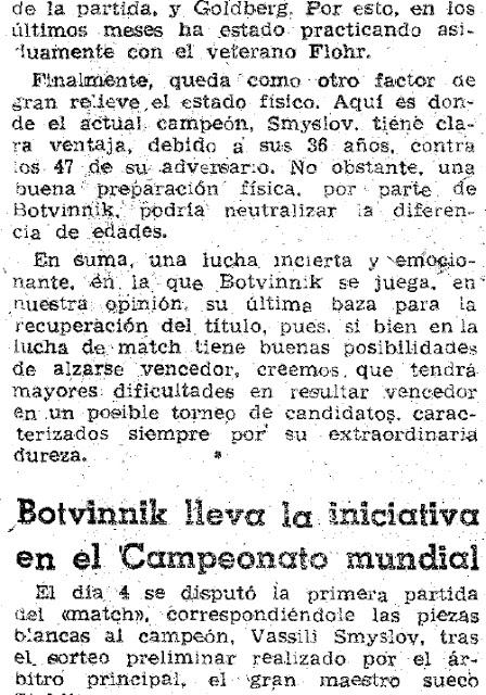 Los Mundiales de Torán - Smyslov vs Botvinnik 1958 (1)