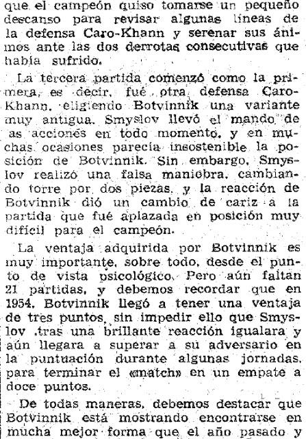 Los Mundiales de Torán - Smyslov vs Botvinnik 1958 (1)