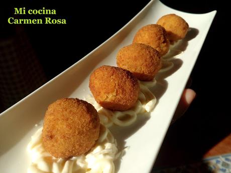 CROQUETAS DE PURE DE PATATAS CON CHORIZO IBERICO