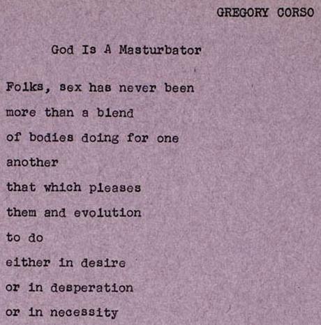 God Is A Masturbator (Gregory Corso, 1964)