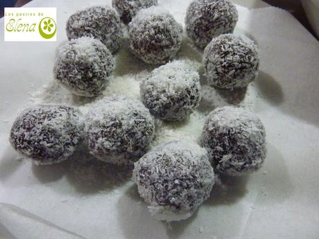 Trufas de chocolate y coco