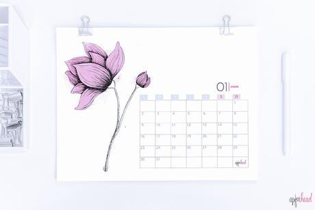 Freebie: Calendario Enero Freebie: Calendario Enero