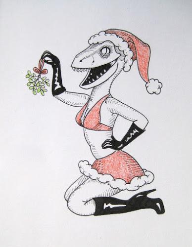 Los velociraptors pin-up de Jessie Bowie Los velociraptors pin-up de Jessie Bowie