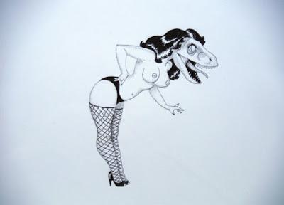 Los velociraptors pin-up de Jessie Bowie