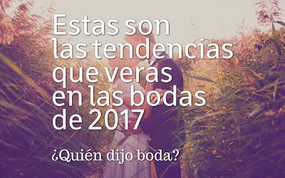 Estas son las tendencias que verás en las bodas de 2017