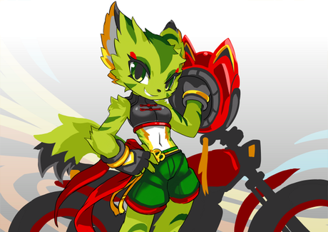 Galaxy Trail nos enseña a Carol en Freedom Planet Galaxy Trail nos enseña a Carol en Freedom Planet
