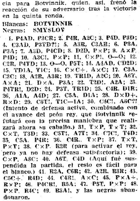 Los Mundiales de Torán - Smyslov vs Botvinnik 1958 (4)