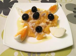 Ensalada de bacalao y naranja