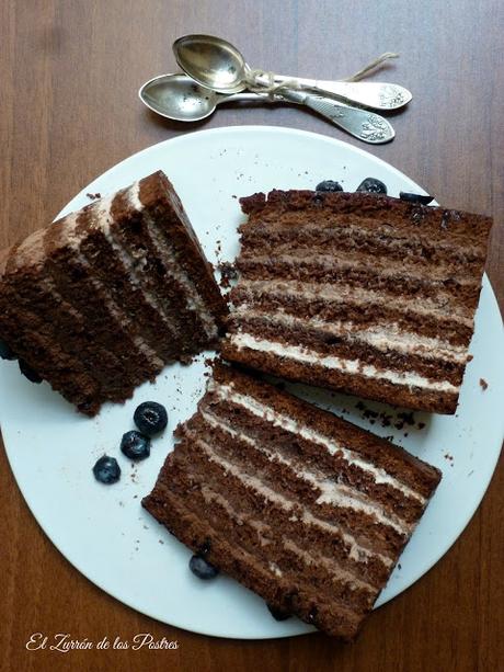 Tarta Cacao y Arándanos