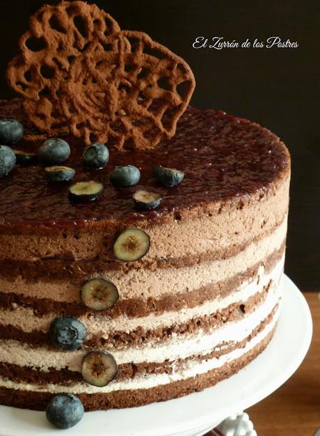 Tarta Cacao y Arándanos