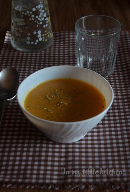 Crema de calabaza y garbanzos