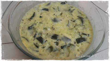 Pastel de calabacín y queso al micro