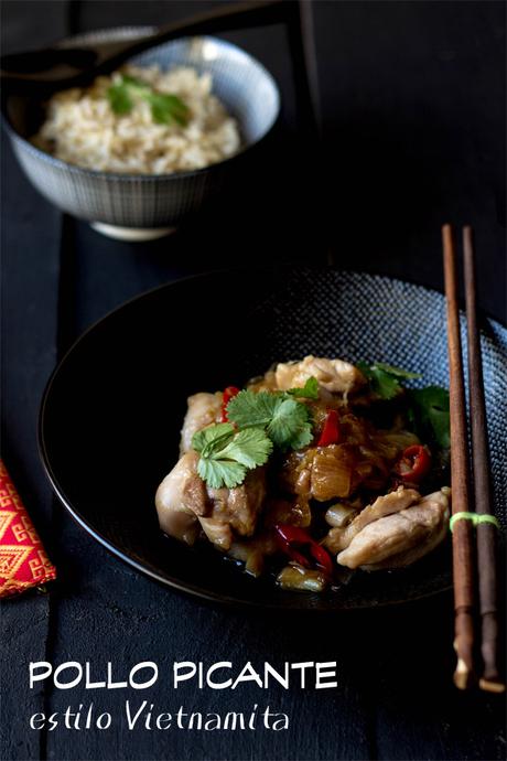 Pollo picante estilo vietnamita