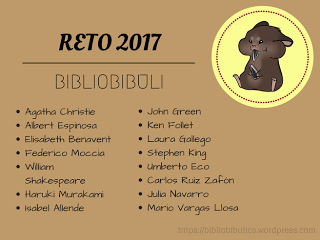 Va de retos lectores para 2017 (II): RETO BIBLIOBIBULI 2017