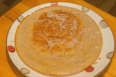 Torta de avena de leche merengada fit