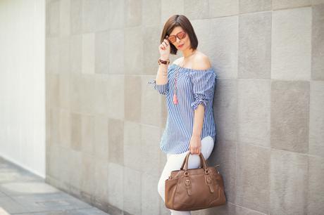 Mis Looks: Tacones nude + Blusa Off-Shoulders Mis Looks: Tacones nude + Blusa Off-Shoulders