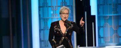 Una Meryl Streep, afónica, lee la cartilla a Trump en los Globo de Oro.
