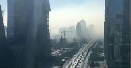 ¡Qué asco! Así queda un tren luego de atravesar el aire contaminado de Pekín beijing 1