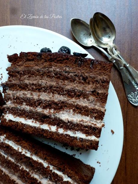 Tarta de Cacao y Arándanos