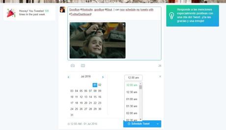 twitter dashboard schedule