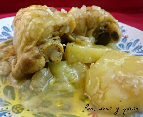 Pollo al ajillo con whisky (tradicional o Crock-Pot)